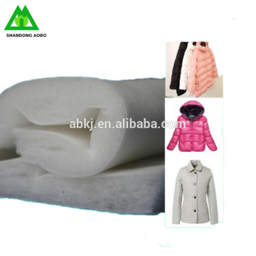 Thermal bond nonwoven polyester wadding/cotton for silk quilting